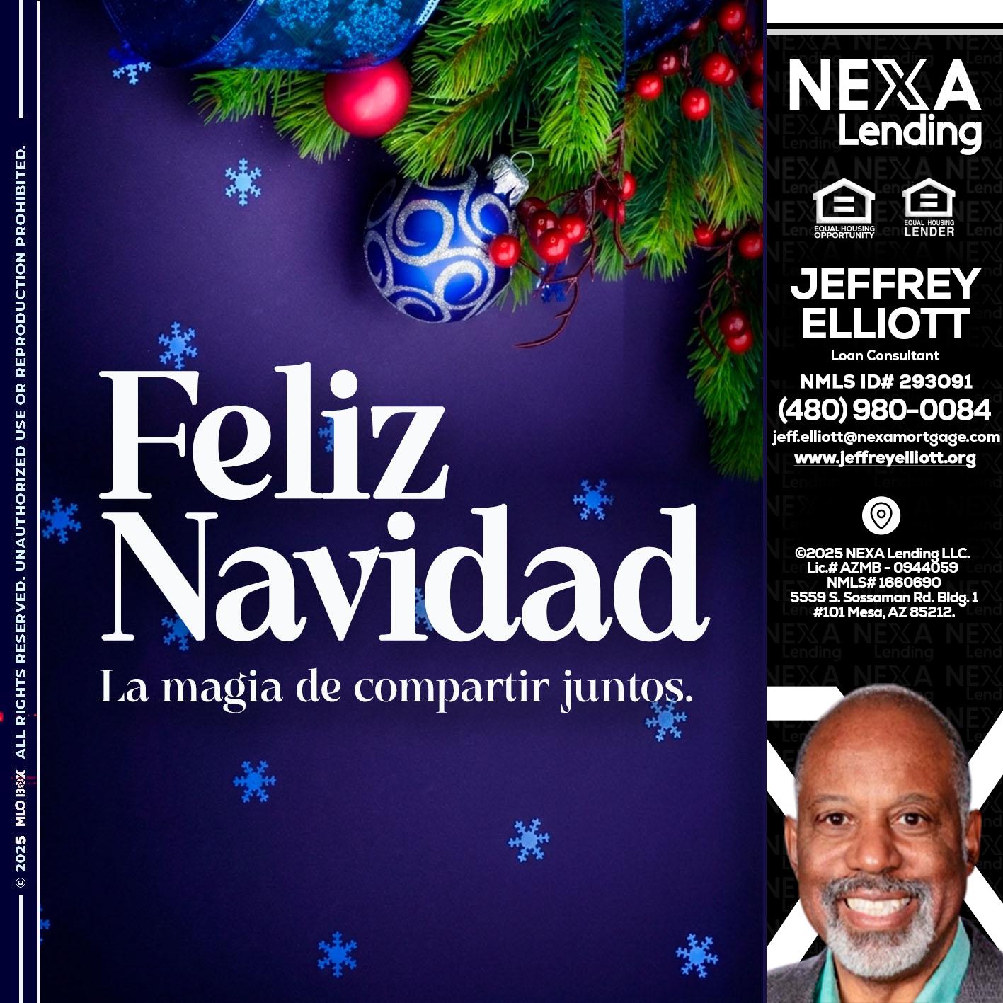 FELIZ NAVIDAD - Jeffrey L. Elliott -Loan Consultant