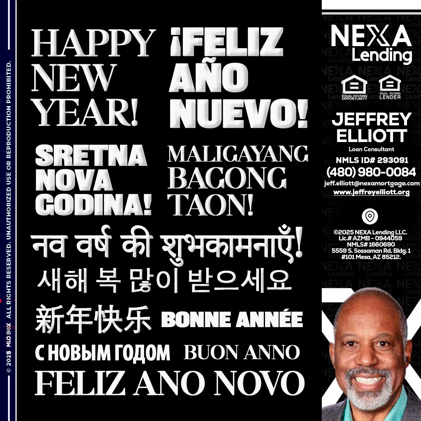 HAPPY NEW YEAR - Jeffrey L. Elliott -Loan Consultant