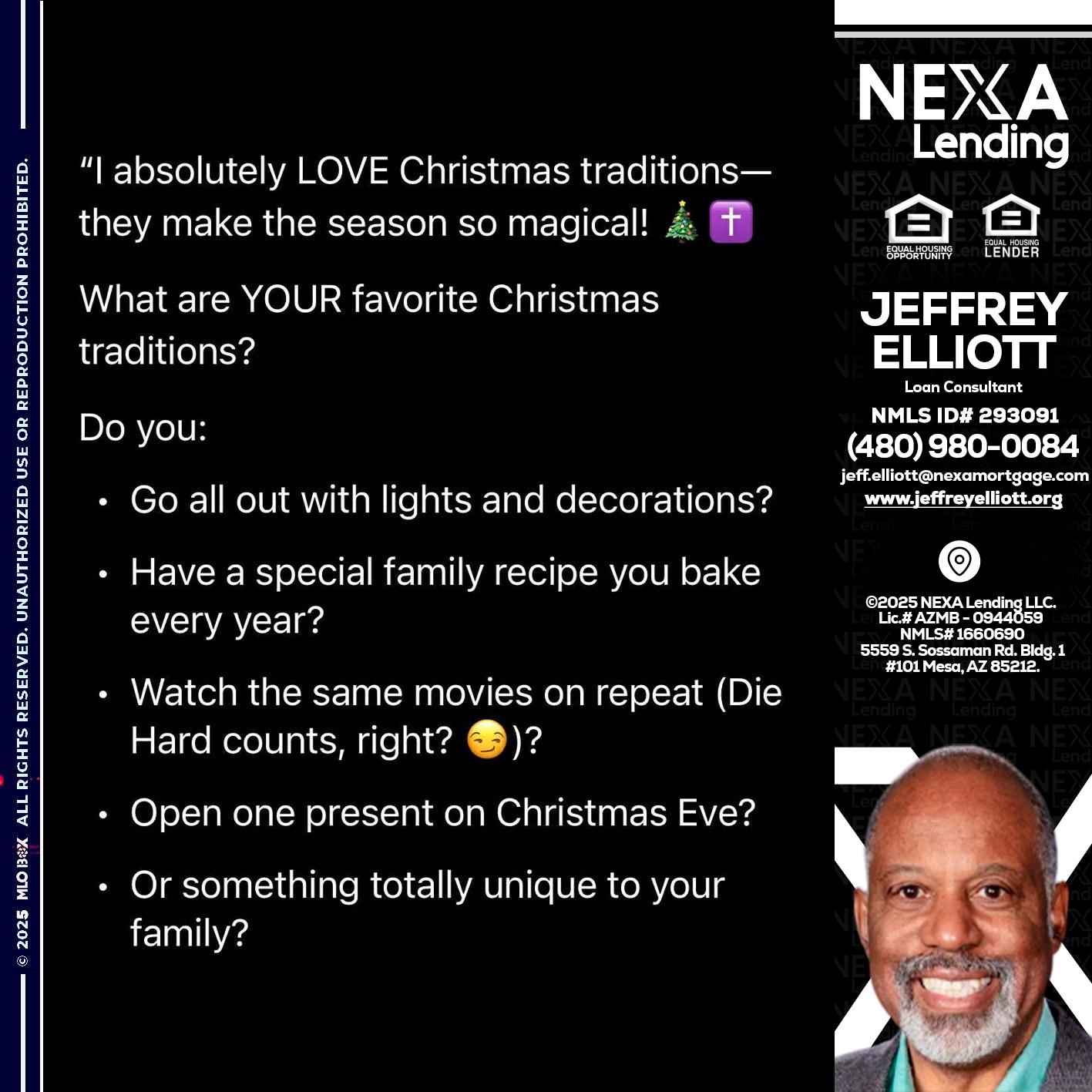 I love christmas - Jeffrey L. Elliott -Loan Consultant