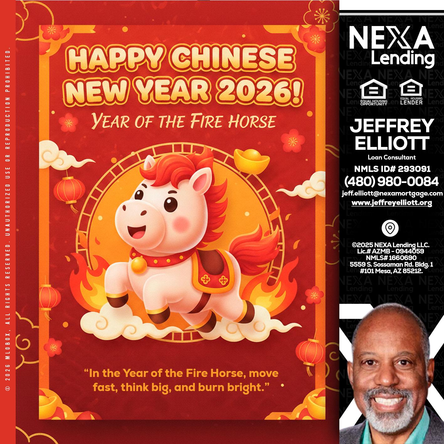 happy Chinese new year - Jeffrey L. Elliott -Loan Consultant