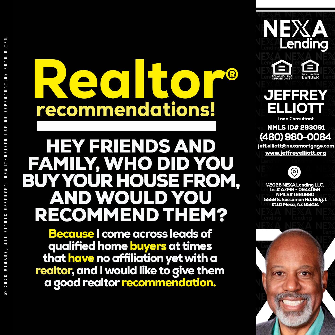 REALTOR - Jeffrey L. Elliott -Loan Consultant