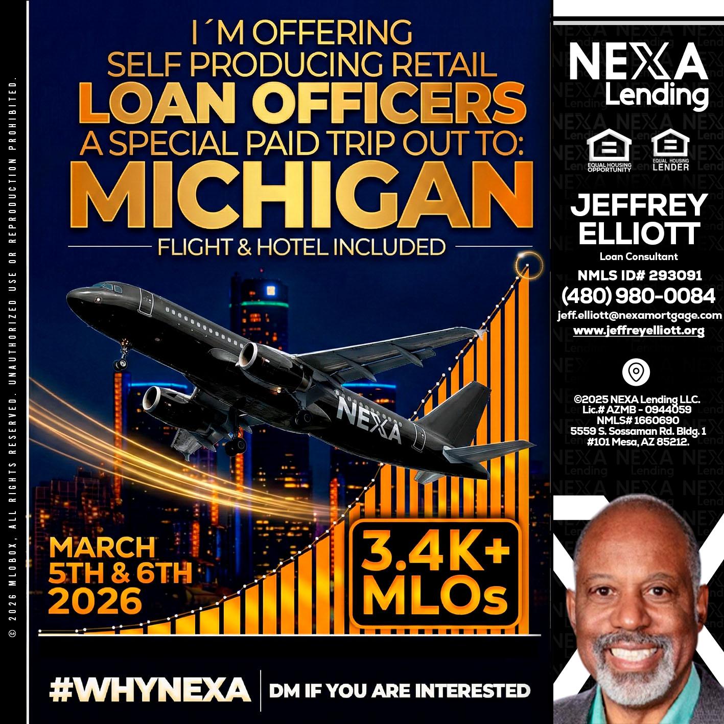 MICHIGAN - Jeffrey L. Elliott -Loan Consultant