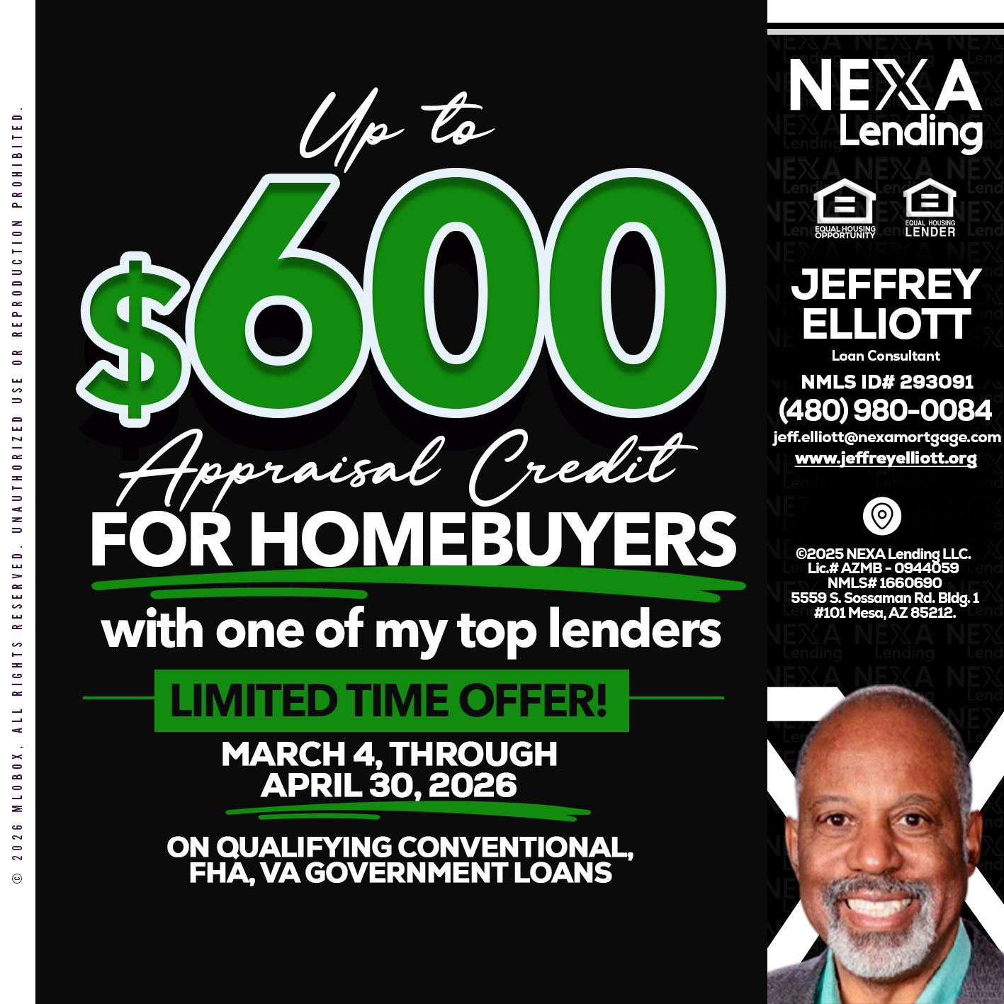 UP TO 600 - Jeffrey L. Elliott -Loan Consultant