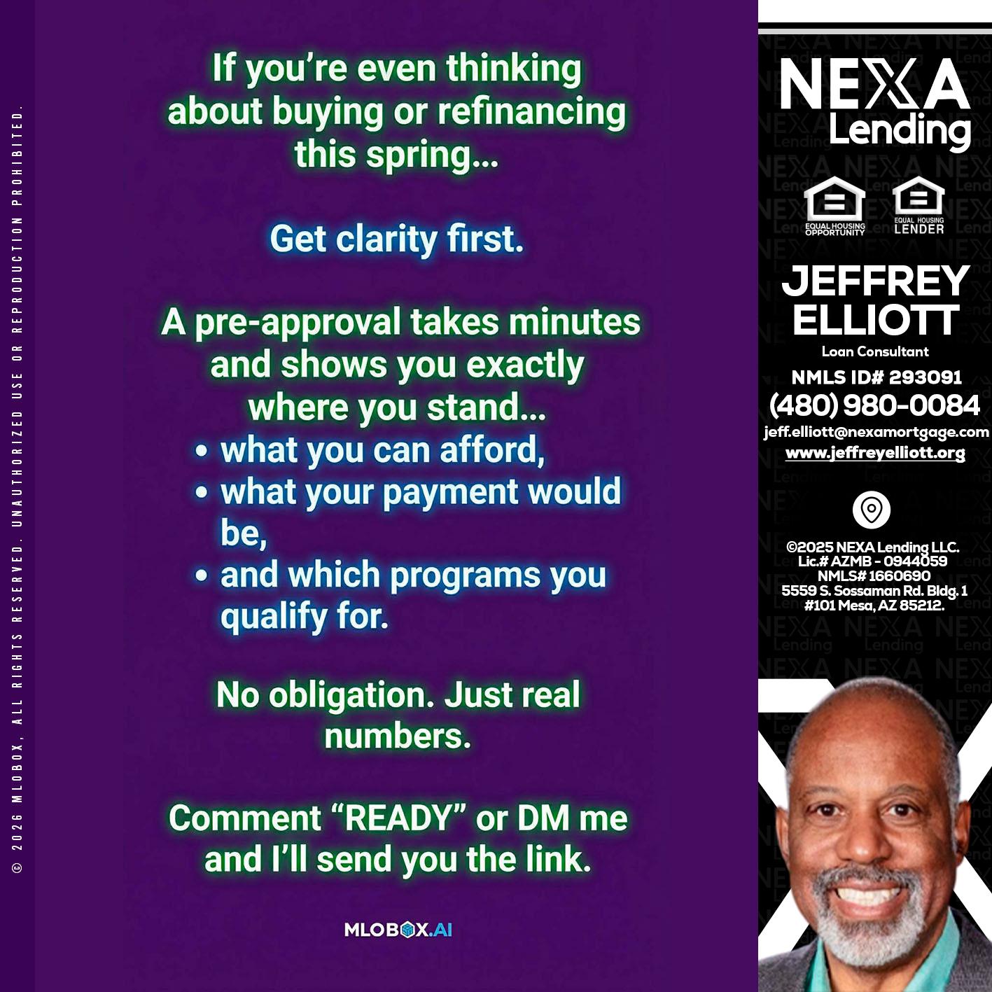 IF YOU THINKING - Jeffrey L. Elliott -Loan Consultant