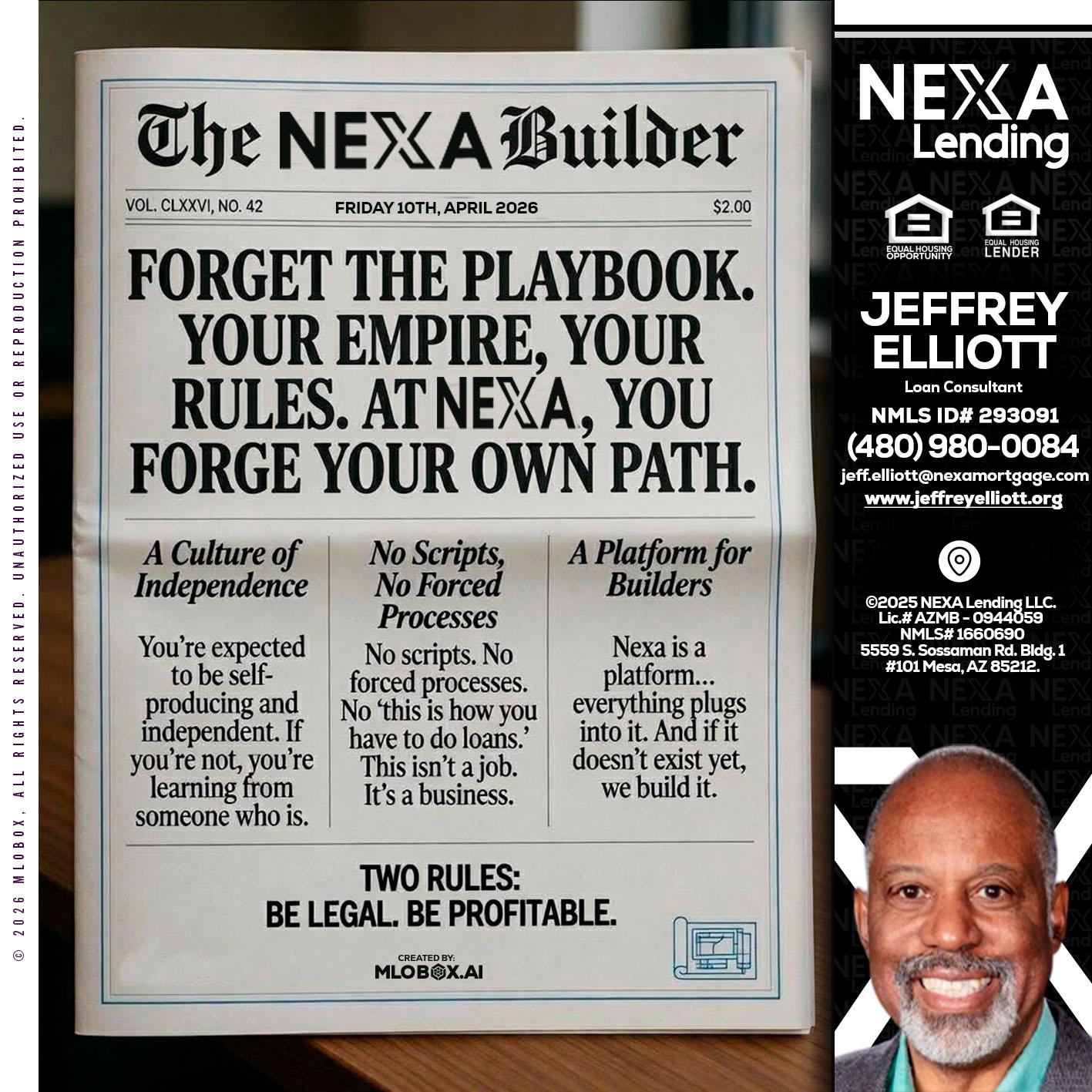 THE NEXA BUILDER - Jeffrey L. Elliott -Loan Consultant