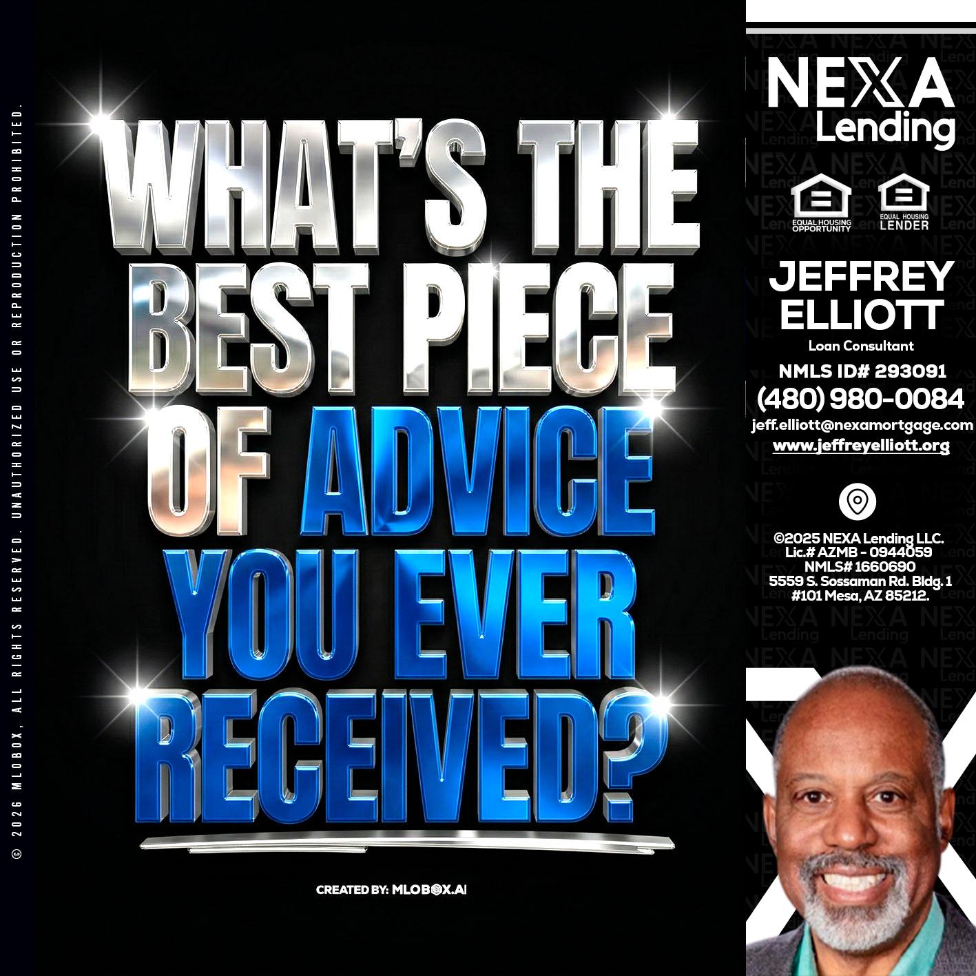 WHATS THE BEST - Jeffrey L. Elliott -Loan Consultant