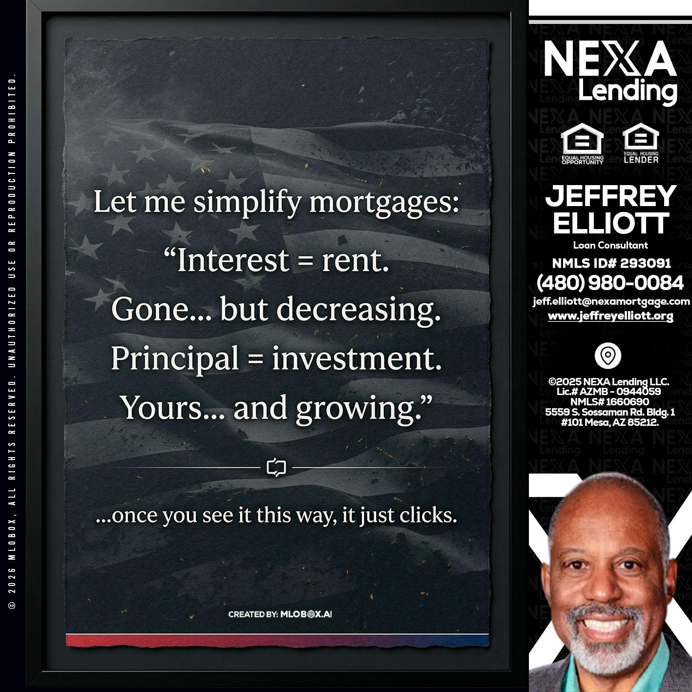 LET ME SIMPLIFY - Jeffrey L. Elliott -Loan Consultant