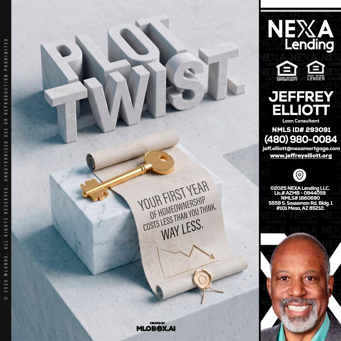 PLOT TWIST - Jeffrey L. Elliott -Loan Consultant