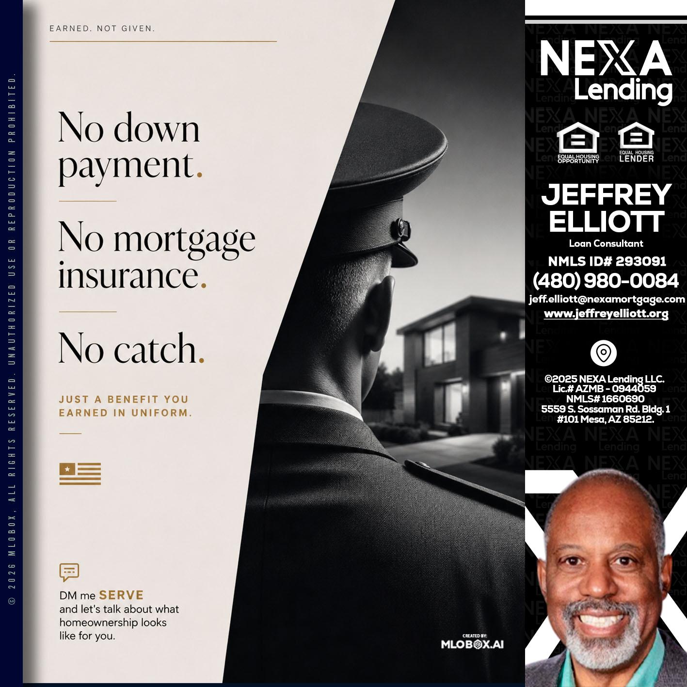 NO DOWN PAYMENT - Jeffrey L. Elliott -Loan Consultant