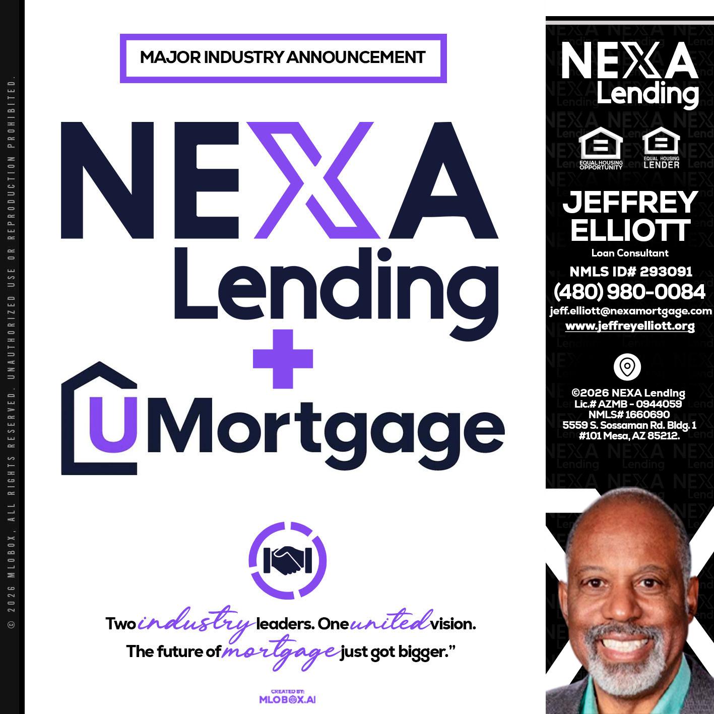 NEXA LENDING U MORTGAGE - Jeffrey L. Elliott -Loan Consultant