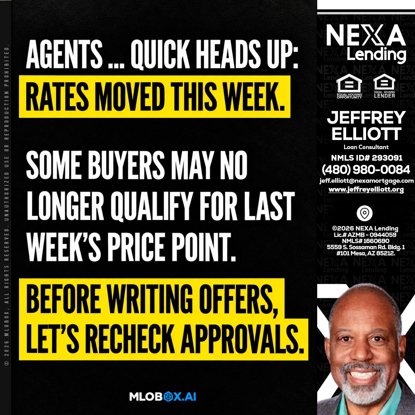 AGENTS QUICK - Jeffrey L. Elliott -Loan Consultant