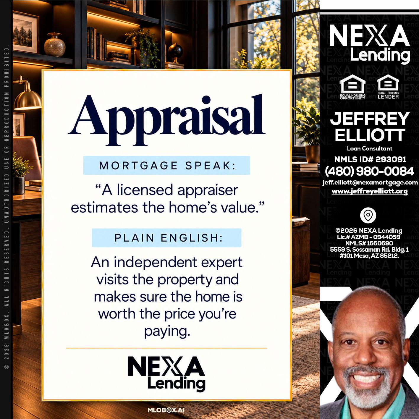 appraisal - Jeffrey L. Elliott -Loan Consultant